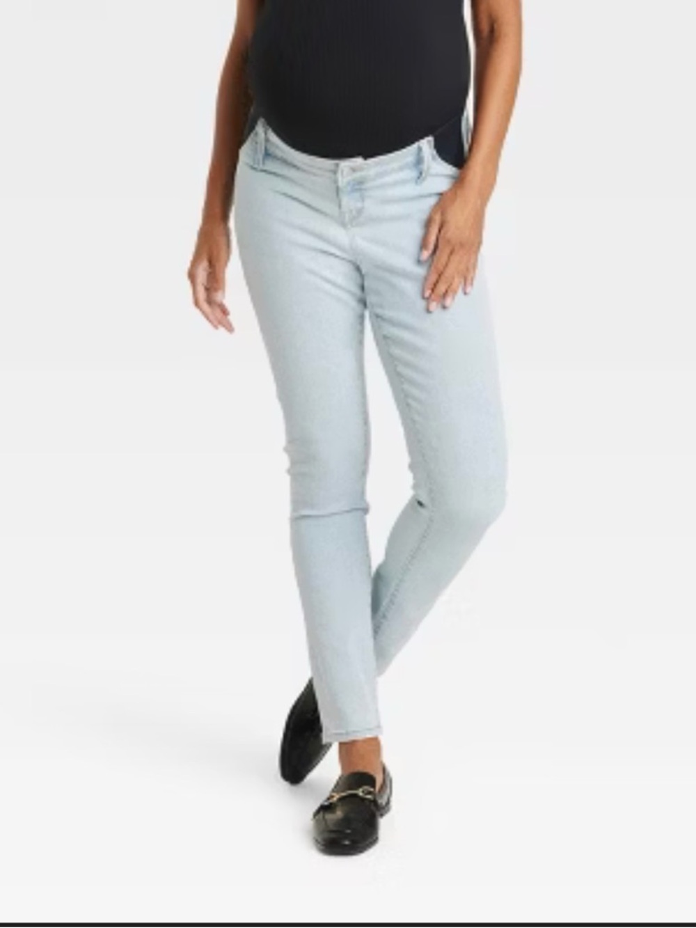 NWT Isabel Light Wash Maternity Skinny Jeans Over the Belly
